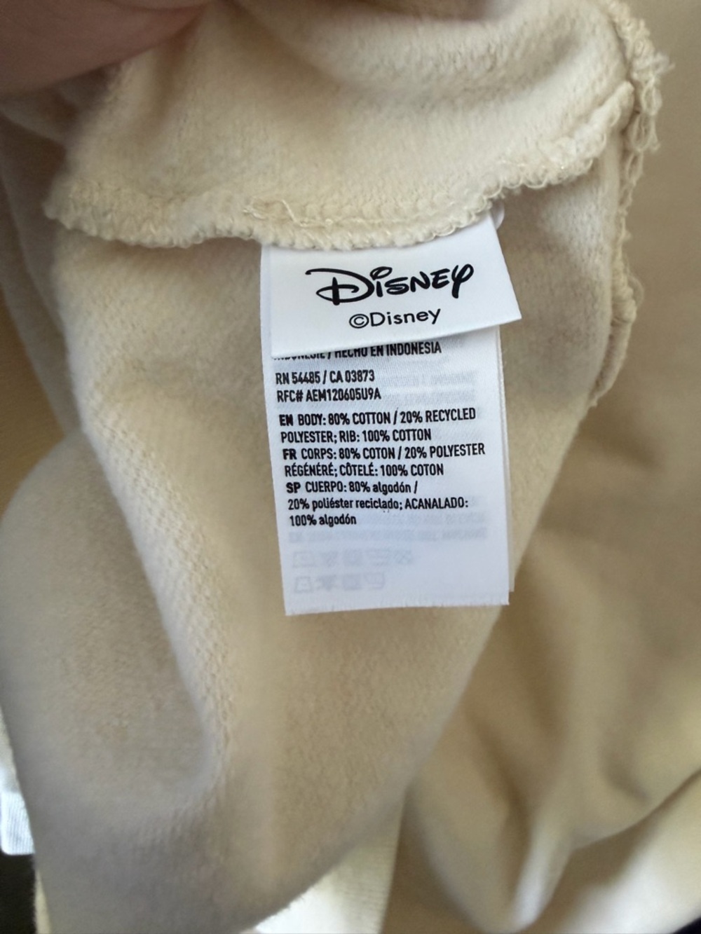 Oversized Disney Cream Crewneck Mickey Pumpkin Sweatshirt - Picture 3 of 4